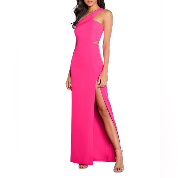 Aidan Mattox Asymmetric Evening Gown - Picture 1 of 13